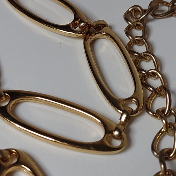 50.5 Inch Gold Tone Metal Belt - Picture 6 of 14